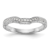 Load image into Gallery viewer, 14K White Gold Vintage 1/8 carat Diamond Complete Wedding Band
