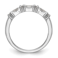 Load image into Gallery viewer, 14K White Gold 3/8 carat Baguette/Round Diamond Complete Wedding Band
