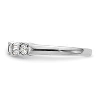 Load image into Gallery viewer, 14K White Gold 3/8 carat Baguette/Round Diamond Complete Wedding Band
