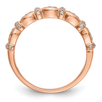 Load image into Gallery viewer, 14K Rose Gold 1/6 carat Diamond Complete Wedding Band
