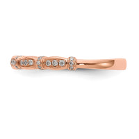 Load image into Gallery viewer, 14K Rose Gold 1/6 carat Diamond Complete Wedding Band
