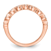 Load image into Gallery viewer, 14K Rose Gold 1/10 carat Diamond Complete Wedding Band
