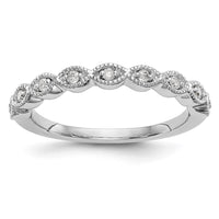Load image into Gallery viewer, 14K White Gold 1/10 carat Diamond Complete Wedding Band
