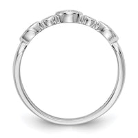Load image into Gallery viewer, 14K White Gold Twist 1/8 carat Diamond Complete Wedding Band
