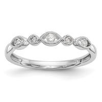 Load image into Gallery viewer, 14K White Gold Twist 1/8 carat Diamond Complete Wedding Band
