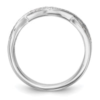 Load image into Gallery viewer, 14K White Gold Twist Design 1/4 carat Complete Diamond Band

