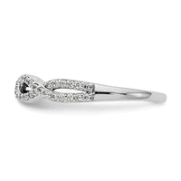 Load image into Gallery viewer, 14K White Gold Twist Design 1/4 carat Complete Diamond Band
