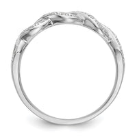 Load image into Gallery viewer, 14K White Gold Twist Design 1/10 carat Complete Diamond Band

