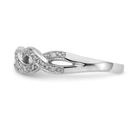 Load image into Gallery viewer, 14K White Gold Twist Design 1/10 carat Complete Diamond Band
