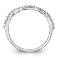 Load image into Gallery viewer, 14K White Gold Twist Design 1/3 carat Complete Diamond Band
