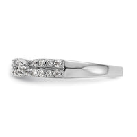 Load image into Gallery viewer, 14K White Gold Twist Design 1/3 carat Complete Diamond Band

