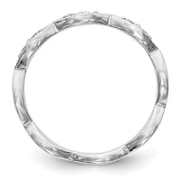 Load image into Gallery viewer, 14K White Gold Twist 1/5 carat Diamond Complete Wedding Band
