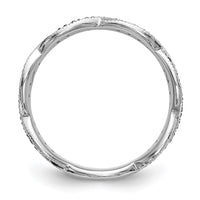 Load image into Gallery viewer, 14K White Gold Twist Design 1/3 carat Black and White Diamond Complete Band
