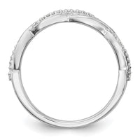 Load image into Gallery viewer, 14K White Gold Twist Design 1/8 carat Complete Diamond Band
