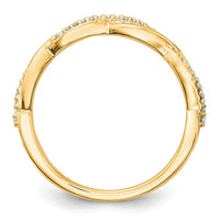 Load image into Gallery viewer, 14K Yellow Gold Twist Design 1/8 carat Complete Diamond Band
