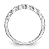 Load image into Gallery viewer, 14K White Gold Twist Design 1/6 carat Complete Diamond Band
