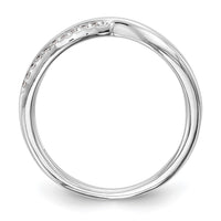 Load image into Gallery viewer, 14K White Gold Twist Design 1/10 carat Complete Diamond Band
