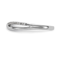 Load image into Gallery viewer, 14K White Gold Twist Design 1/10 carat Complete Diamond Band
