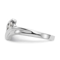 Load image into Gallery viewer, 14K White Gold 3-Stone Bypass 1/3 carat Complete Diamond Ring
