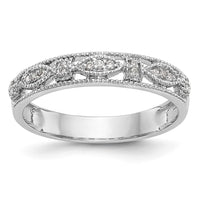 Load image into Gallery viewer, 14K White Gold 1/10 carat Diamond Complete Wedding Band

