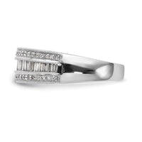 Load image into Gallery viewer, 14K White Gold 3/4 carat Baguette/Round Diamond Complete Band
