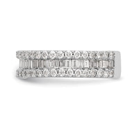 Load image into Gallery viewer, 14K White Gold 1.5 carat Baguette/Round Diamond Complete Band

