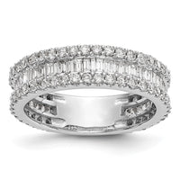 Load image into Gallery viewer, 14K White Gold 1.5 carat Baguette/Round Diamond Complete Band
