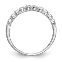 Load image into Gallery viewer, 14K White Gold Bezel-set 1/10 carat Complete Diamond Band
