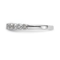 Load image into Gallery viewer, 14K White Gold Bezel-set 1/10 carat Complete Diamond Band
