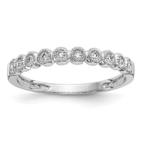 Load image into Gallery viewer, 14K White Gold Bezel-set 1/10 carat Complete Diamond Band
