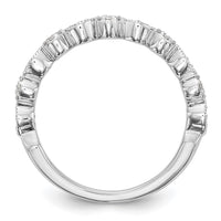 Load image into Gallery viewer, 14K White Gold Fancy 1/6 carat Diamond Complete Wedding Band
