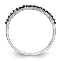 Load image into Gallery viewer, 14K White Gold 1/6 carat Blue Diamond Complete Band
