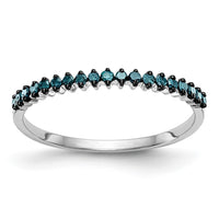 Load image into Gallery viewer, 14K White Gold 1/6 carat Blue Diamond Complete Band
