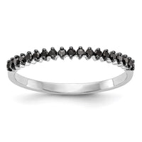 Load image into Gallery viewer, 14K White Gold 1/6 carat Black Diamond Complete Band
