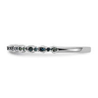 Load image into Gallery viewer, 14K White Gold 1/10 carat Blue Diamond Complete Band
