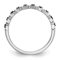 Load image into Gallery viewer, 14K White Gold 1/10 carat Black Diamond Complete Band
