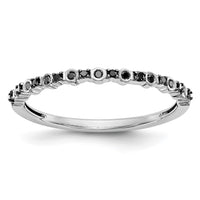 Load image into Gallery viewer, 14K White Gold 1/10 carat Black Diamond Complete Band
