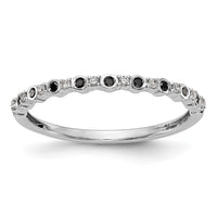 Load image into Gallery viewer, 14K White Gold 1/10 carat Black and White Diamond Complete Band
