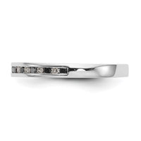 Load image into Gallery viewer, 14K White Gold 1/6 carat Black and White Diamond Complete Channel Band
