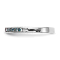 Load image into Gallery viewer, 14K White Gold 1/4 carat Blue Diamond Complete Channel Band
