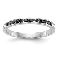 Load image into Gallery viewer, 14K White Gold 1/4 carat Black Diamond Complete Channel Band
