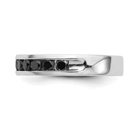 Load image into Gallery viewer, 14K White Gold 3/4 carat Black Diamond Complete Channel Band
