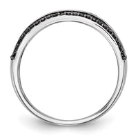 Load image into Gallery viewer, 14k White Gold 3/4 carat Black and White Diamond Complete Channel Band
