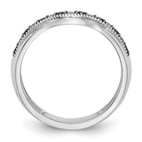 Load image into Gallery viewer, 14k White Gold 1/5 carat Black and White Diamond Contoured Complete Band
