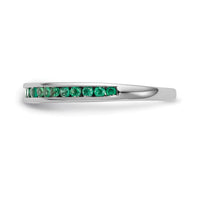 Load image into Gallery viewer, 14k White Gold Emerald Complete Channel Band
