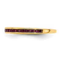 Load image into Gallery viewer, 14k Yellow Gold Ruby Complete Channel Band

