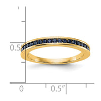 Load image into Gallery viewer, 14k Yellow Gold Blue Sapphire Complete Channel Band

