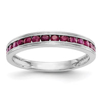 Load image into Gallery viewer, 14k White Gold Ruby Complete Channel Band
