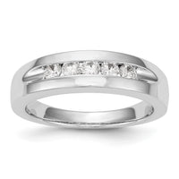 Load image into Gallery viewer, 14K White Gold 5-Stone 1/2 carat Diamond Complete Men&#39;s Channel Band
