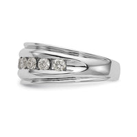 Load image into Gallery viewer, 14K White Gold 7-Stone 1 carat Diamond Complete Men&#39;s Channel Band
